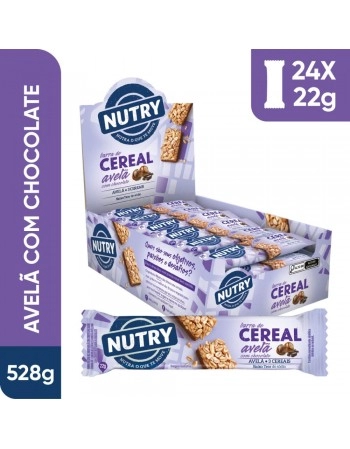 Barra De Cereais Avelã com Chocolate - Nutry - Display 24 X 22g