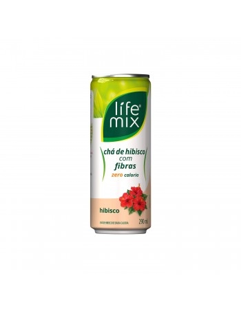 CHA BRANCO ZERO COM FIBRAS - HIBISCO - LIFE MIX - PACK COM 6 LATAS DE 290 ML