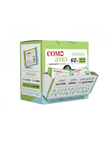 Snack Cocada - ComoAmo - Display 16 X 20g